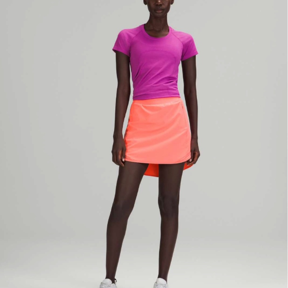 Lululemon Hotty Hot High-Rise Skirt *Long, Raspberry Cream - Sz 12